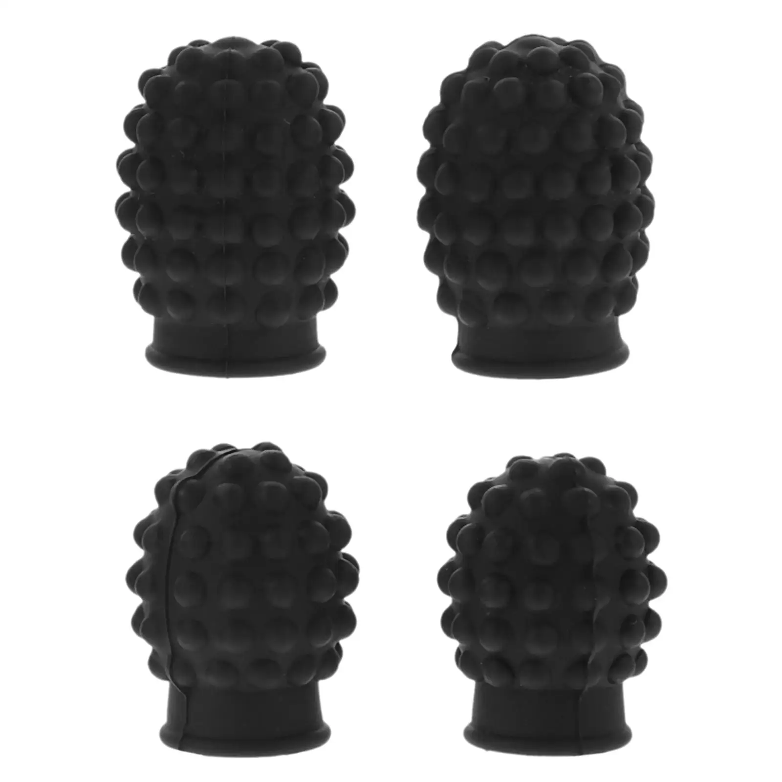 

4pcs Black Drumstick Protectors 7A5A Size Durable 360° Wrap Drum Drumstick Caps Accessories Covers for Beginner