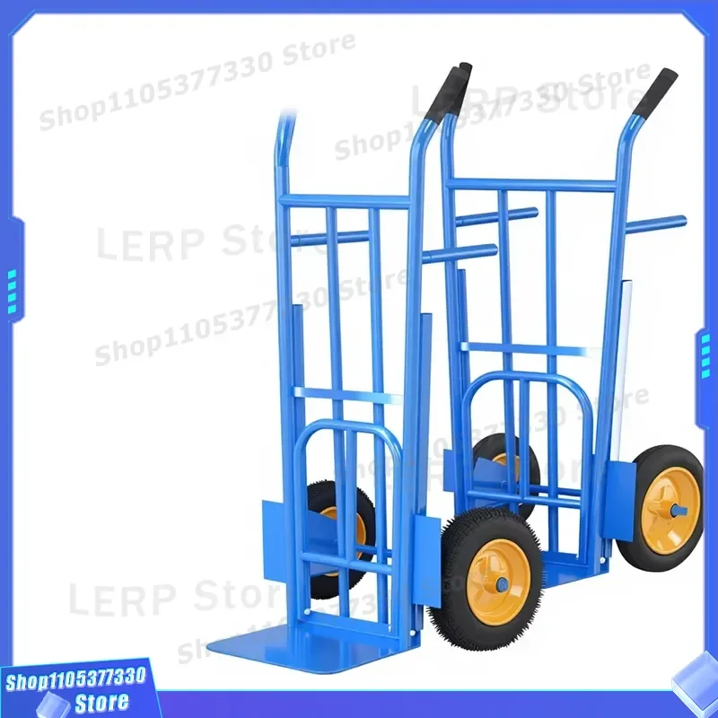 Heavy Duty Industrial Two Wheel Folding Trolley Cart China Made Portable Hand Truck for Warehouse Logistics Moving Goods