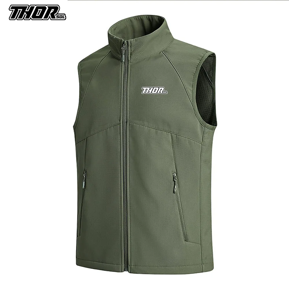 

Зимний велосипедный жилет THORSOL, ветрозащитный мужской жилет для MTB, велосипедная одежда, мотоциклетная куртка, водонепроницаемая