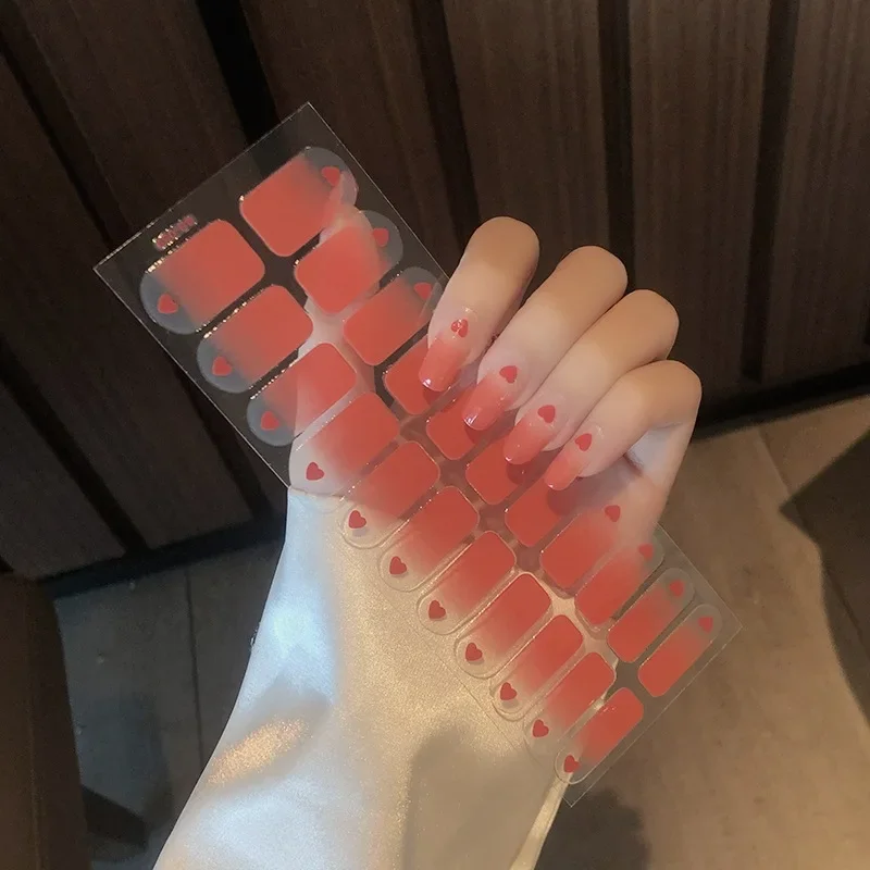 22 adesivi/foglio adesivo rosa sfumato unghie artistiche forniture materiale adesivi per unghie pellicola decalcomania manicure pegatinas adesivi per nail art