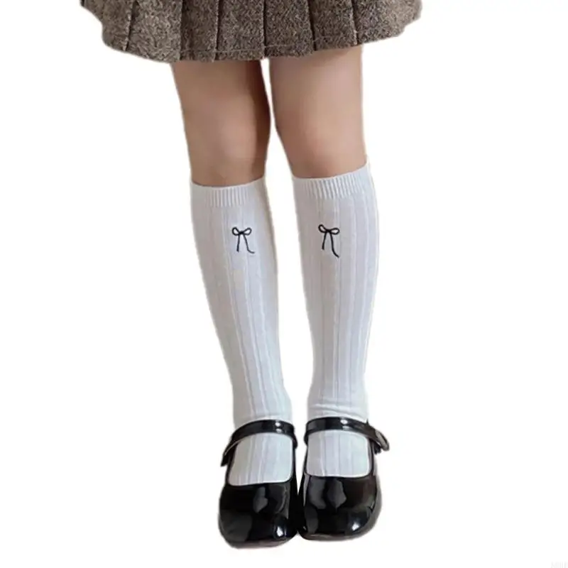 K8GF Soft و Sweat -Tube الأنبوب الأنبوب الأنبوب الجوارب القطن للأطفال مع تصميم القوس