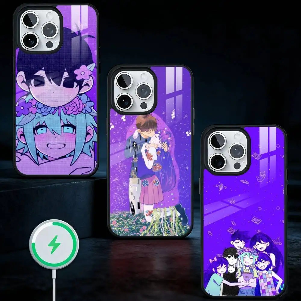 

O-Omori Game Phone Case For iPhone17,16,15,14,13 Plus,Pro Max Magnetic For Magsafe Wireless Charging