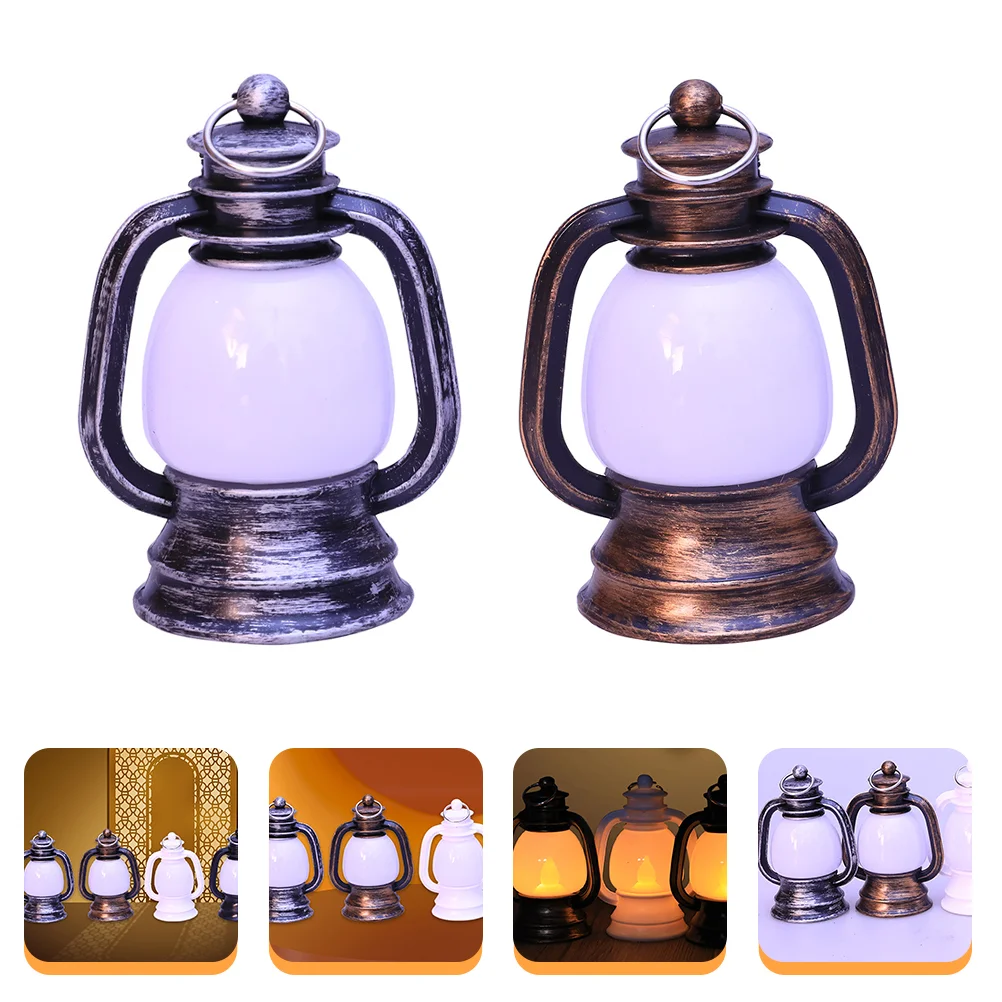 2 Pcs Home Decor Lantern Small Lamp LED Hanging Lights Lamps Household Chandelier Decorative