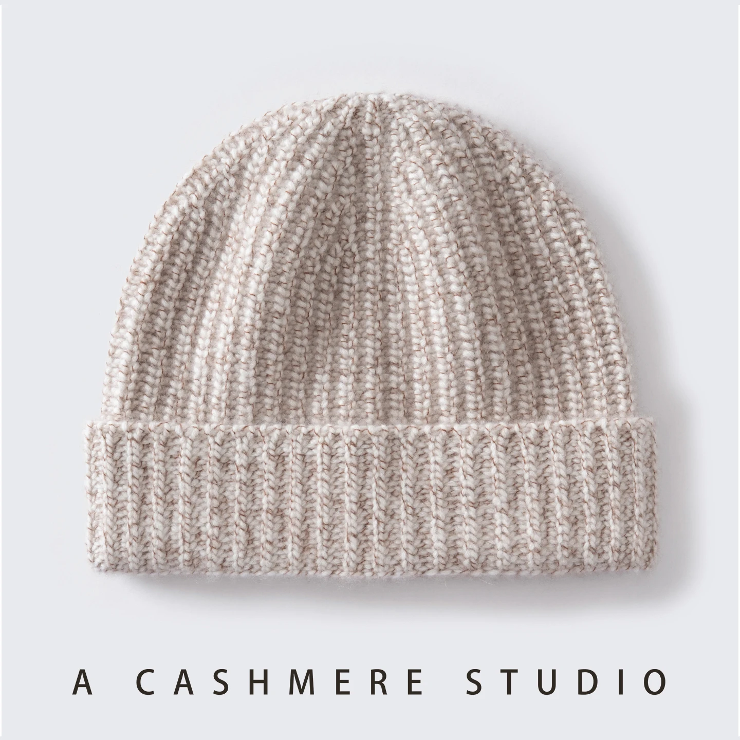 100%Top Cashmere Beanie for Women&Men Winter Outdoor Casual Adult Unisex Thicken Warm Caps Speckled Yarn Knit Ribbed Cuffed Hat