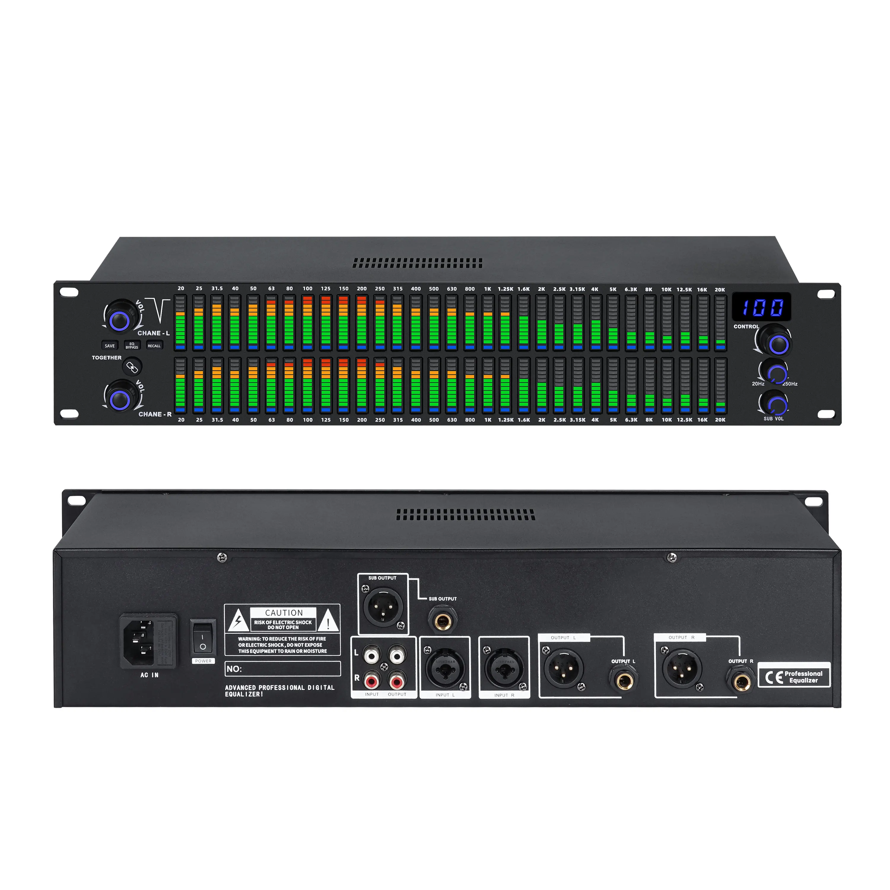 

EIF EQ-312 Professional o Стандартная система 2U Модель Дизайн Светодиодный плеер Цифровой эквалайзер для сцены