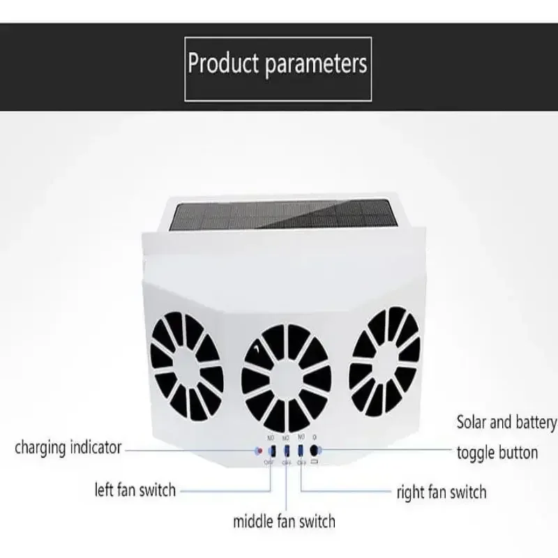 The New Solar Car Cooling Artifact air circulation exhaust fan Solar Car Radiator  Air Circulation Car Cooling Artifact