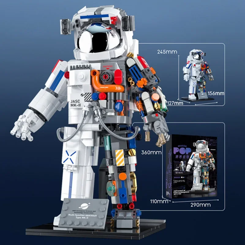 900PCS MOC Spaceman Astronaut Model Building Blocks Mechanical Exploring Adventure Assemble Bricks Puzzle Toy Christmas Gift Kid