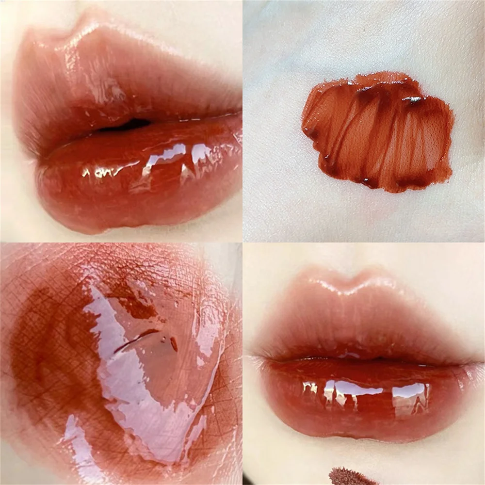 Alta Cor Renderização Lip Glaze, Mel Espelho Lip Maquiagem Óleo, Fórmula Non-stick Lip Gloss, Água Luz Make-up, Cor Durável