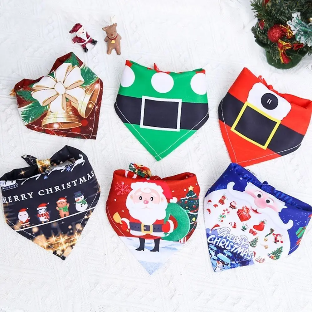 

Collar Bibs Triangle Bandanas Christmas For Cats Dogs Dogs Clothes Dog Bandana Pet Scarf Pet Supplies Dog Accessories