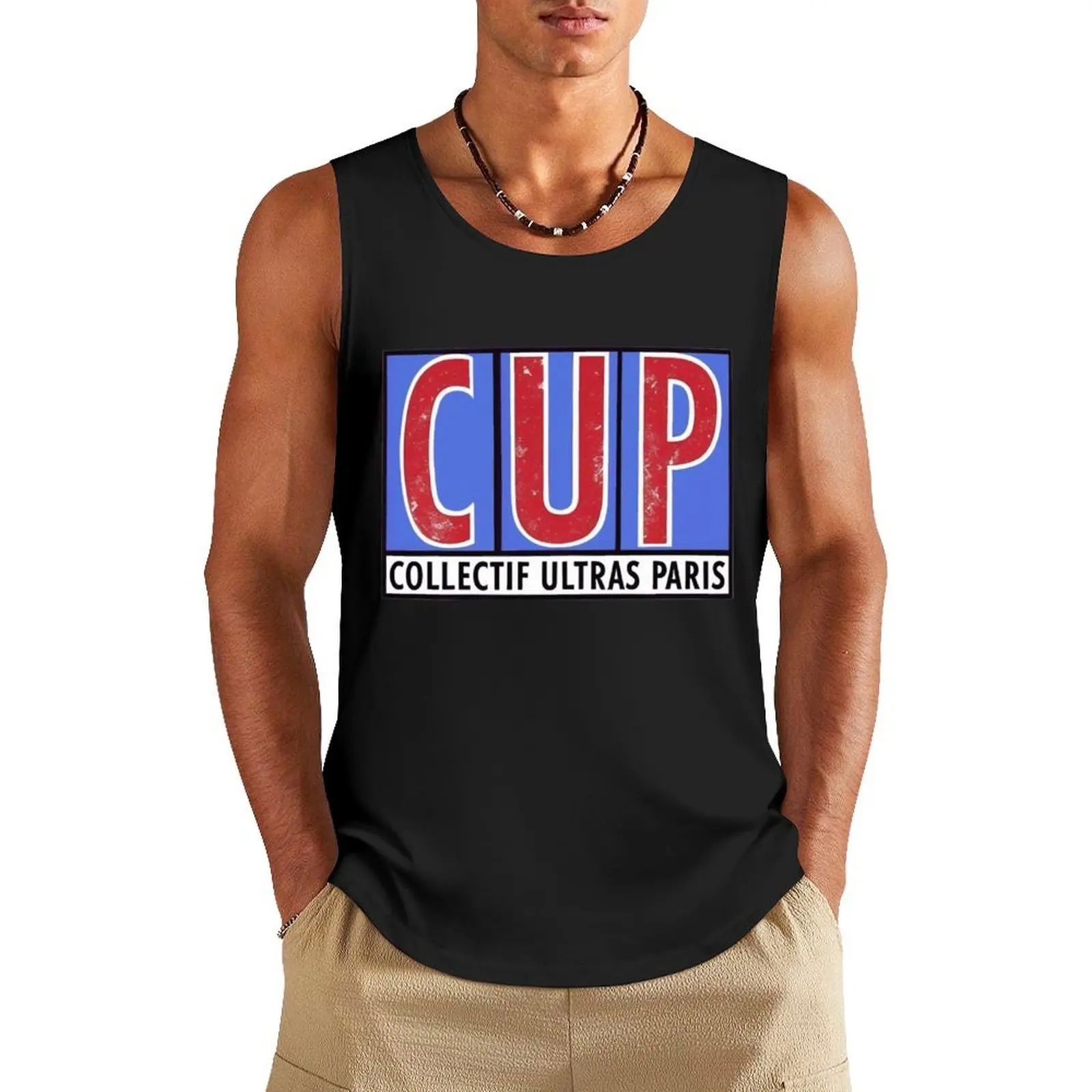 

Parisian blue and red ultras Forever Tank Top gym t-shirts Men's t-shirts Men's summer t-shirt male top