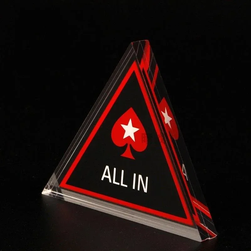 1 PCS Double-sided Texas Hold'em Triangle ALLIN Casino Game Board Table Poker Game Entertainment Accessories