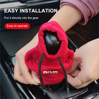 1/2Pcs Hoodie Car Gear Shift Knob Cover Manual Handle Change Lever Cover For Nissan Nismo GTR Maxima Sentra Megane Tiida Teana