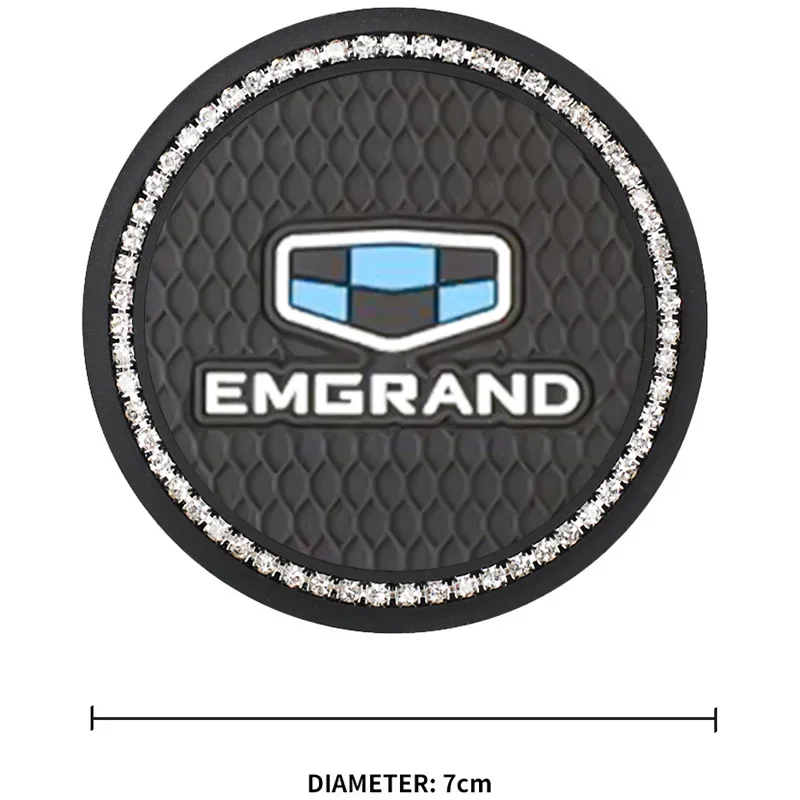 2pcs Car Water Cup Mat Anti-Slip Pad for GEELY Emgrand Coolray SX11 Atlas EC7 X7 MK Tugella Interior Accessories Silica Gel