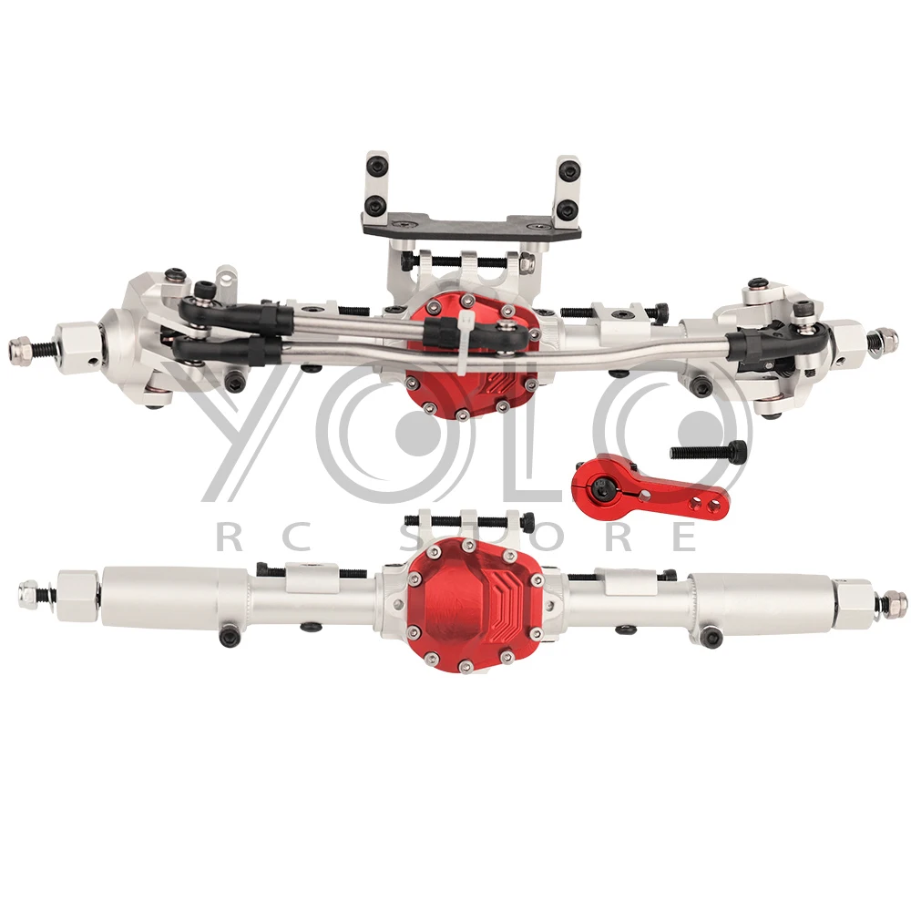 SCX10 II Aluminum Alloy CNC Straight Front Rear Axle 29T/8T for 1/10 RC Crawler Axial AR44 90047 90046 Kit Metal Upgrade Parts image 3
