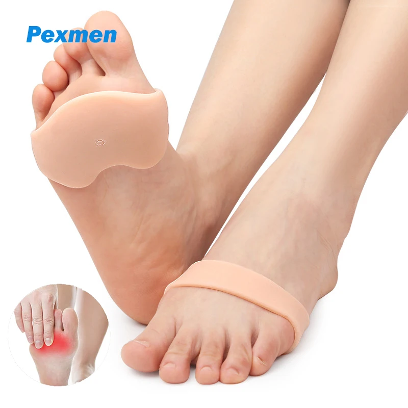 

Pexmen 2Pcs Metatarsal Pads Ball of Foot Cushions Forefoot Cushioning for Mortons Neuroma Callus Metatarsal Foot Pain Relief