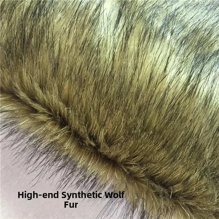 

High-End Artificial Wolf Fur Velvet Fabric Yellow Bot Pointed Handmade DIY Clothing Fur Collar Home Sponge Pad Material