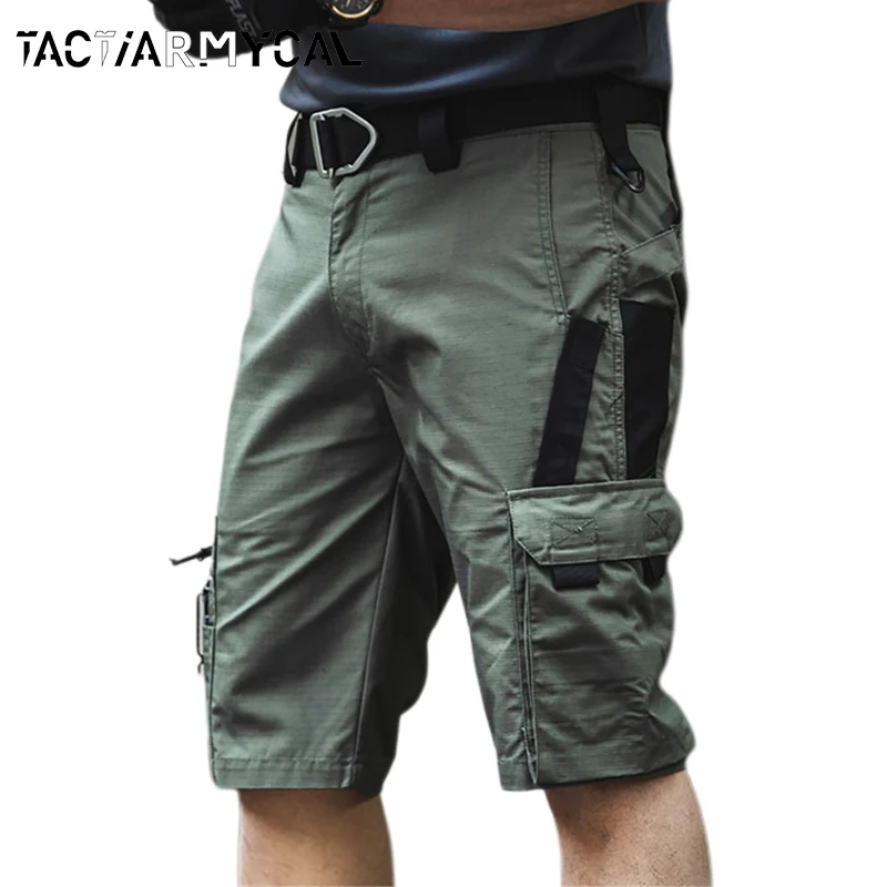 

2023 Summer New Tactical Cargo Shorts Men Multi-Pockets Military Cargo Shorts Casual Workout Running Keee Length Beach Trousers