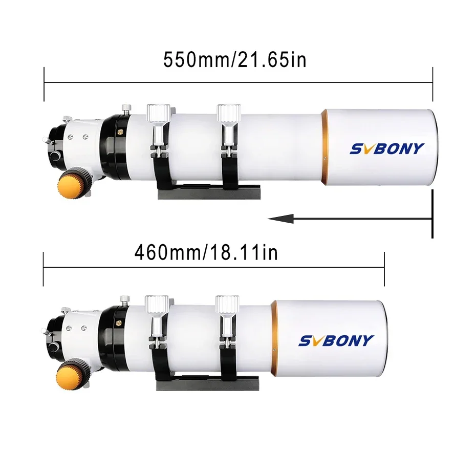 Telescopio SVBONY SV503, telescopio 80ED/F7 OTA lunghezza focale 560 mm, per visualizzazione eccezionale ed astrofotografia, disperio extra basso