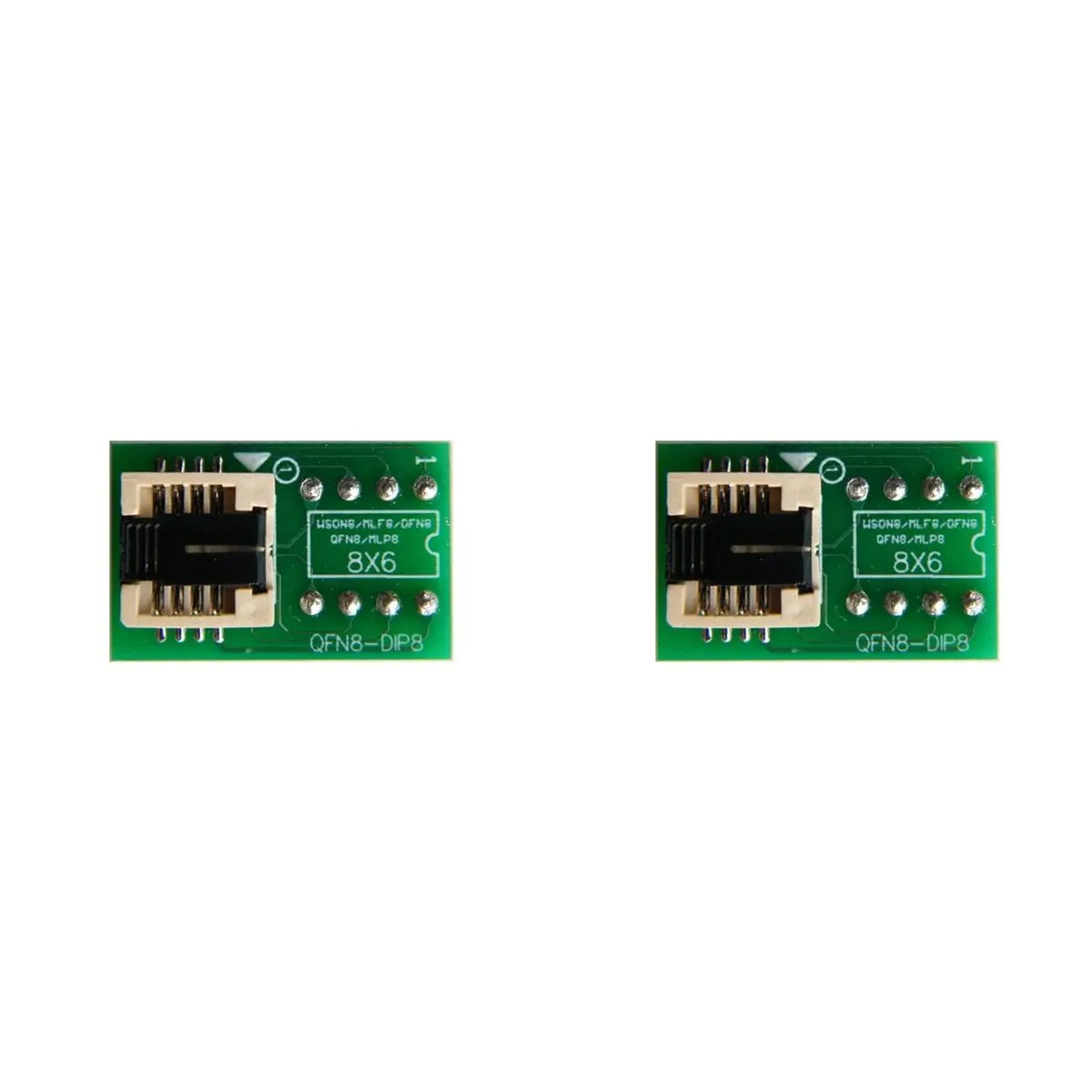 【NEWLY】2X QFN8/WSON8/MLF8/MLP8/DFN8 To DIP8 For CH341A Tl866ii Plus RT809H/F T48 T56 EZP2023 Programmer, 6X8mm IC Chips Socket view 4