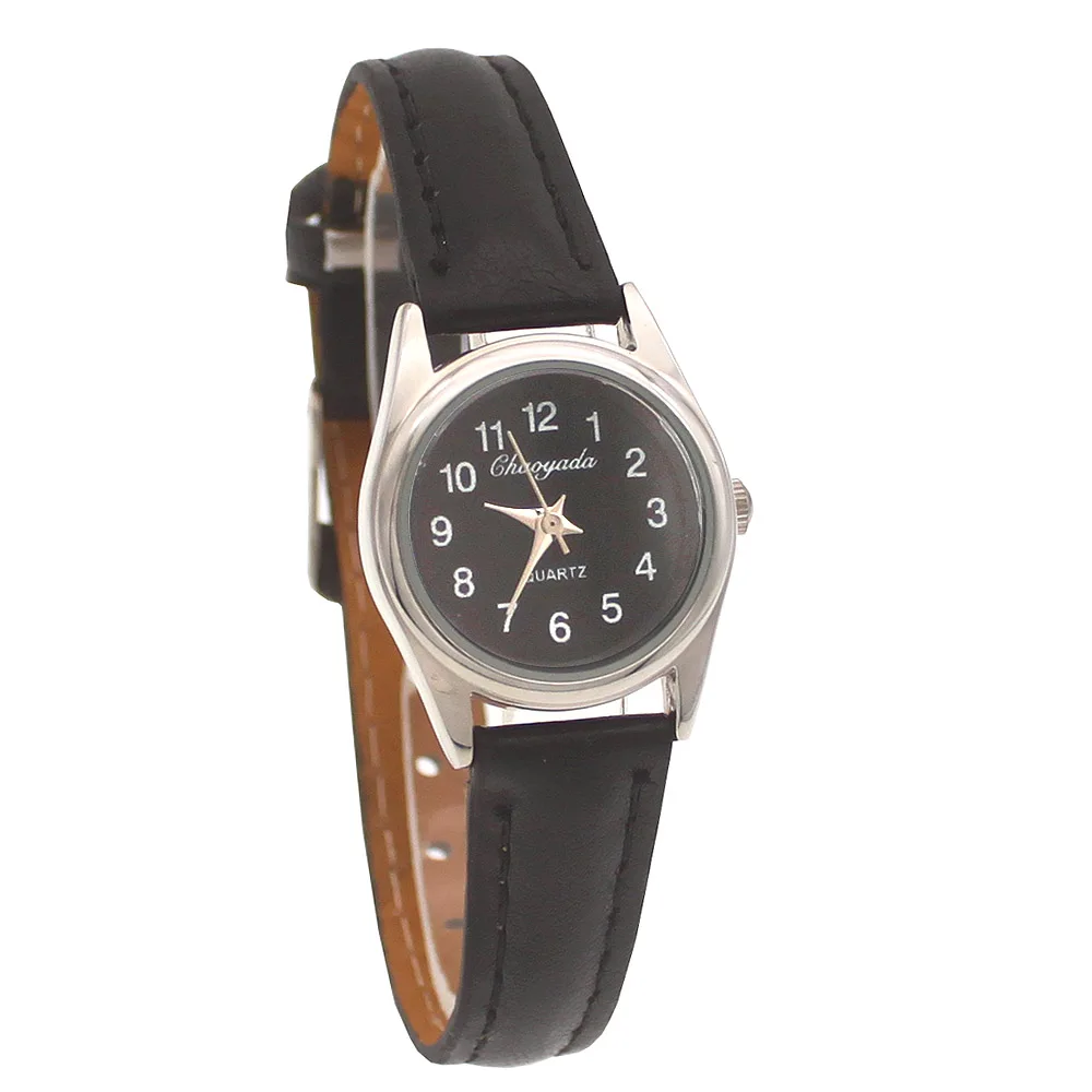 Fashion Leather Quartz Watch for Students Boys Girls Stylish Wristwatch for Kids
