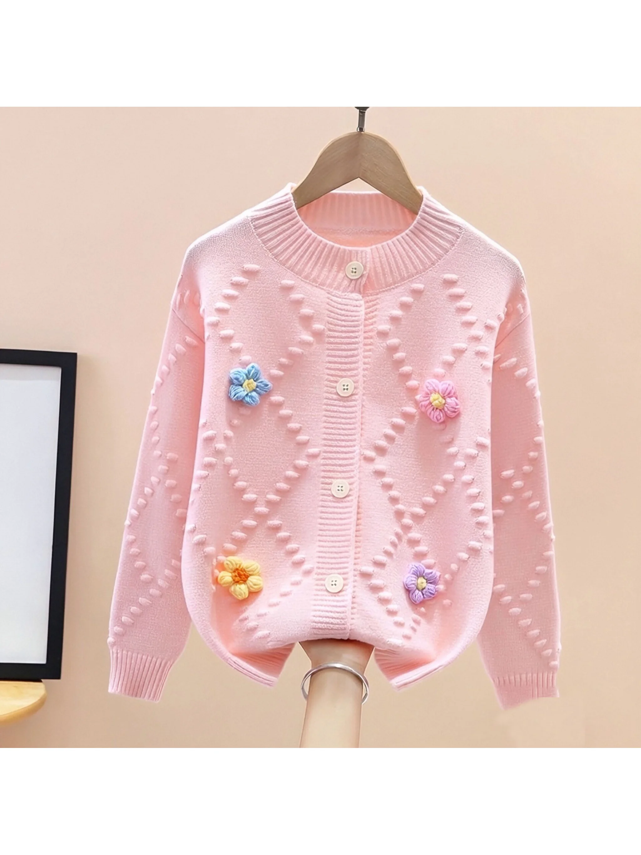 

Girls' Sweaters Autumn and Winter New Fashion Girls' Cardigans Popular Girls' Outerwear Sweaters for Big Children