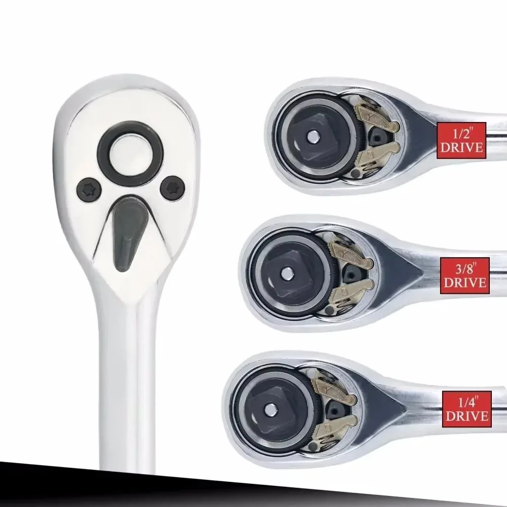 مفتاح ربط بسقاطة 24 سن سريع الإصدار 1/4 ''3/8'' 1/2'' مقبس السيارات الجوز عكسها محرك وجع أداة إصلاح اليد الميكانيكية #2