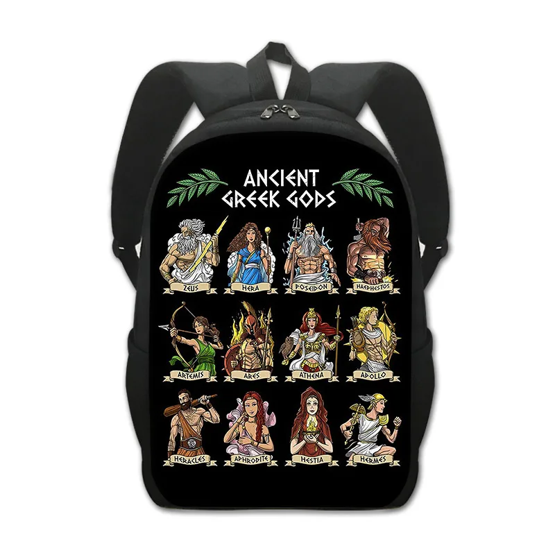 Greek Mythology Gods Print Backpack Women Men Zeus Athena School Bags for Teenagers Bookbag Kids Laptop Daypack Rucksacks Gift