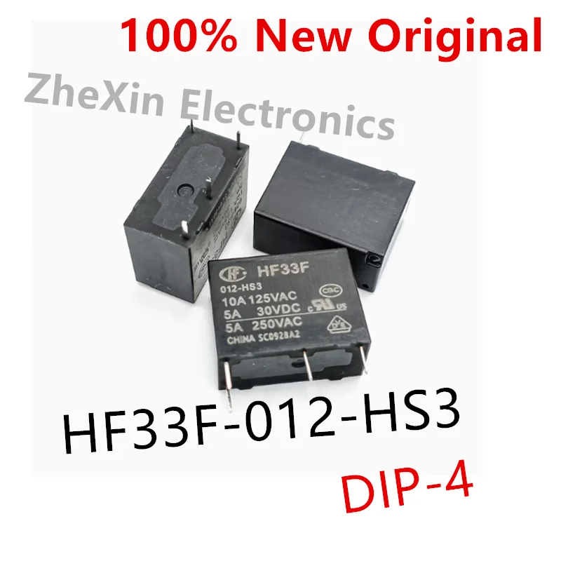 10PCS/Lot   HF33F-005-HS3 、HF33F-012-HS3 、HF33F-024-HS3    New original power relay   HF33F/005-HS3、HF33F/012-HS3、HF33F/024-HS3