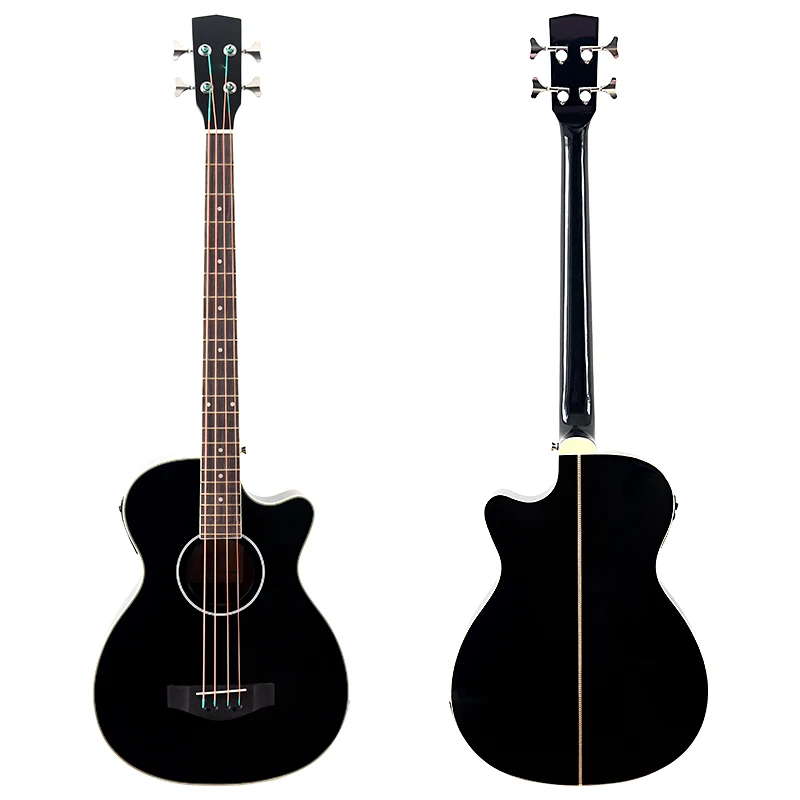 43 inch 4 String Electric Acoustic Bass Guitar 43 Inch Mini Body Folk Bass Guitar With Pick Up