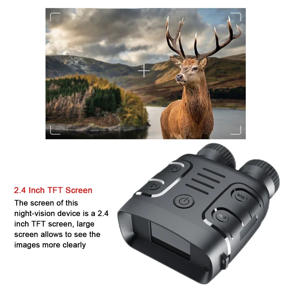 R18 Outdoor infrared digital night vision all black HD camera binoculars 2.4 Inch TFT 5X Digital Zoom 300M Full Dark Viewing