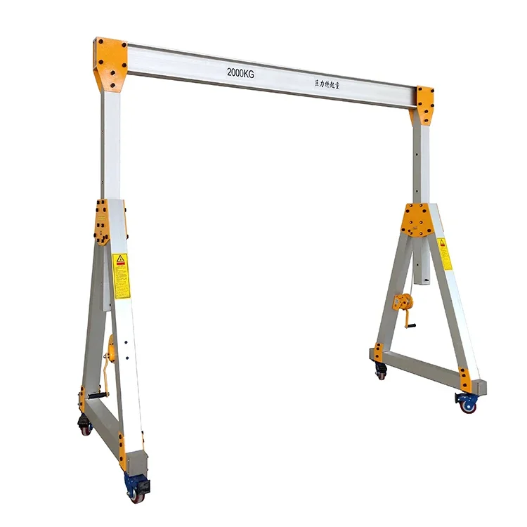 Customized Customized1-5ton Aluminum Alloy Structure Movable Steel Hoisting 3M 5M Mobile Small Gantry Crane