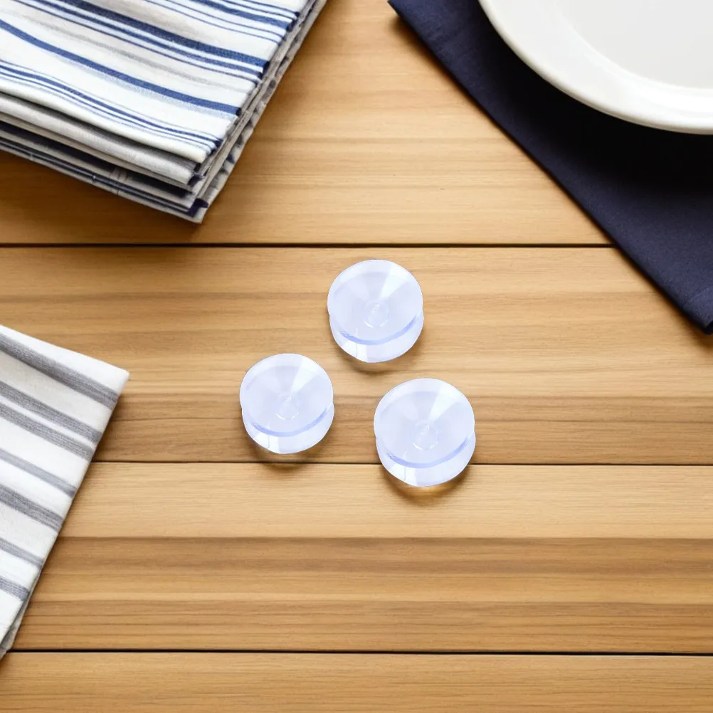 16Pcs Clear Glass Table Top Bumper Pads Non Slip Furniture Pads Double Sided Adhesion Easy Clean Reusable Table Protector Pad