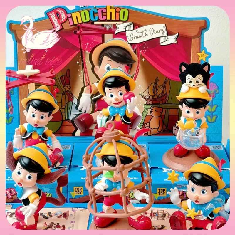 

Original Toptoy Pinocchio Growth Diary Series Blind Box Action Figures Collection Cute Desktop Ornament Kids Birthday Gift