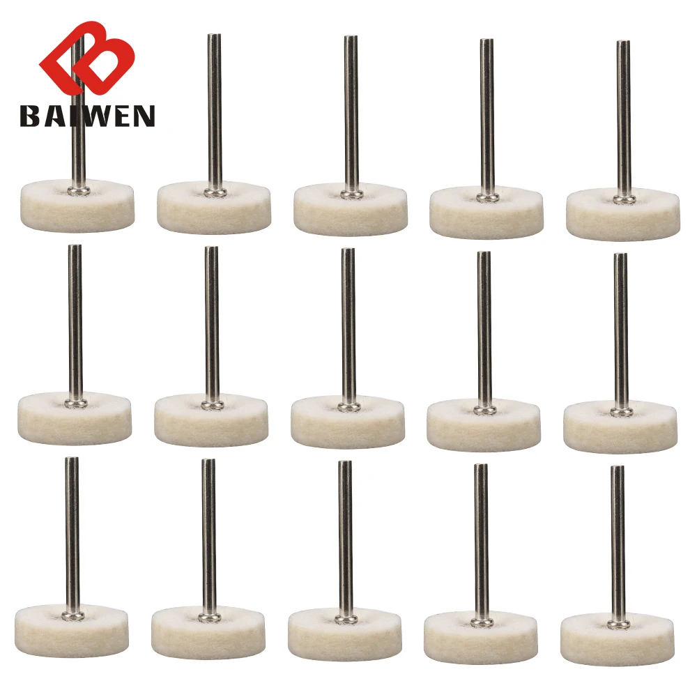 10Pcs Rotary แปรงขัดขัดขัด Buffing ล้อแปรงสำหรับโรตารี่เครื่องมือ25Mm รอบผ้าขนสัตว์อุปกรณ์เสริม
