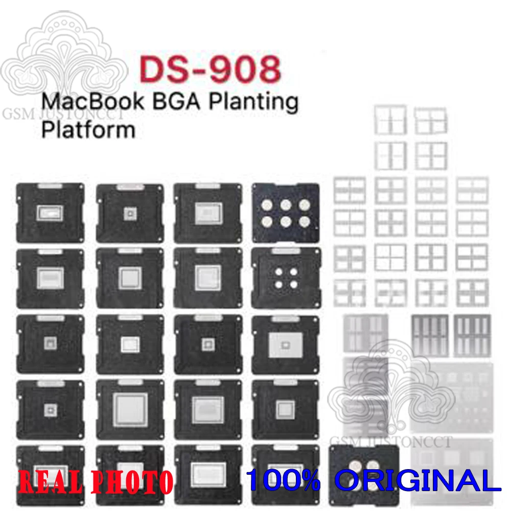Soldering Tool Kit for Mackbook, BGA Reballing Stencil Set for All BGA Chips of Macbook Air/Pro Macbook 2010-2018, DS-908