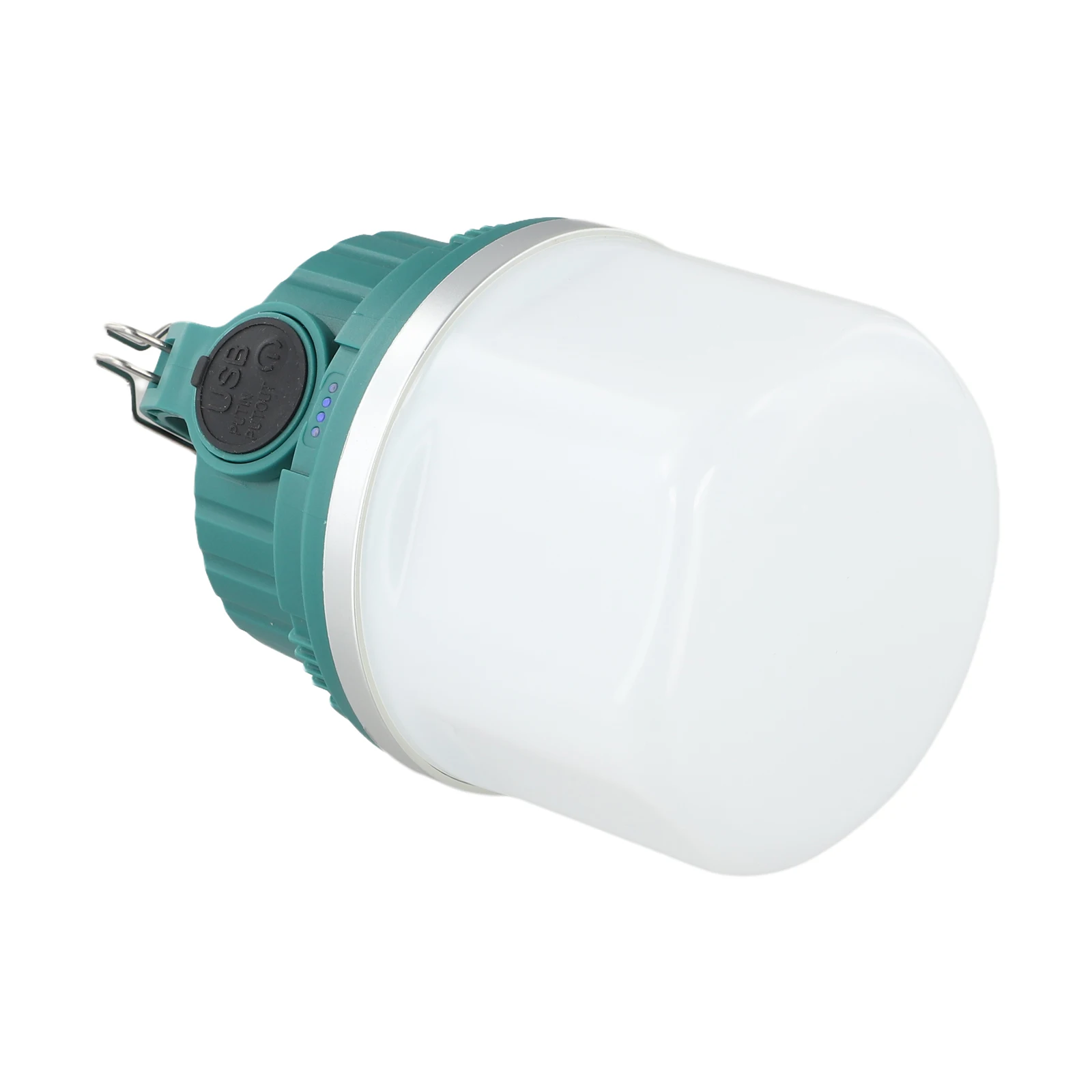 Camping Trip Green Portable Lantern Solar Rechargeable Lantern Lantern Rechargeable Power Supply Brightness Control