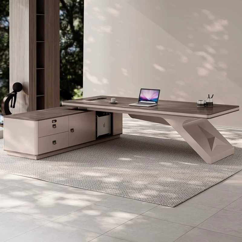 طاولة مكتبية حديثة راقية أنيقة ميسا بارا كومبيوتر بروكو دي عمل مكاتب غرفة مكتب على شكل حرف L أثاث غرفة المكتب #4