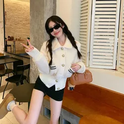 Luxury Trendy Classic French Vintage Thicken Wool Jacket for Women White Lapel Collar Coat for Female High Quality 2025Outerwear