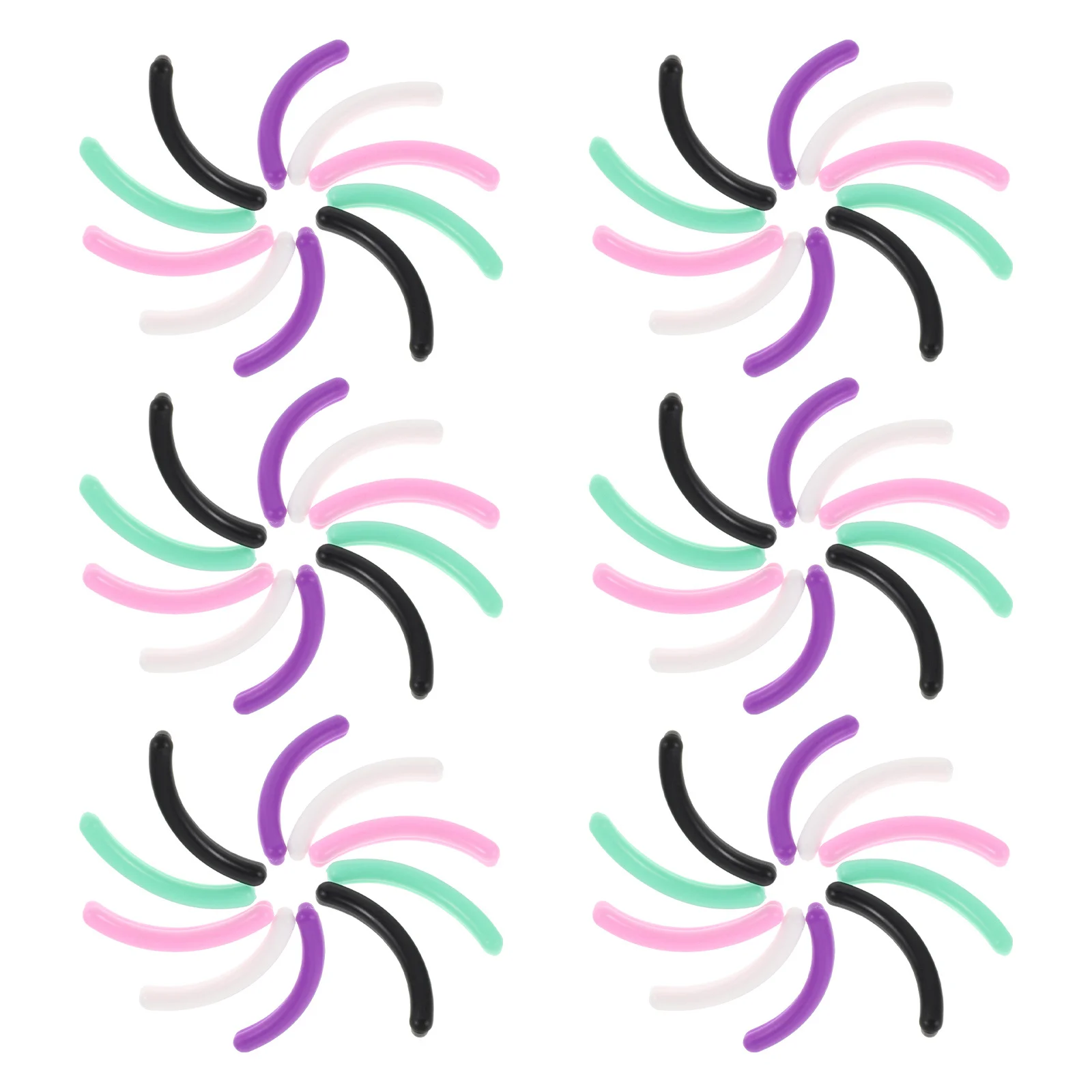 48 قطعة من وسادات السيليكون لتجعيد الرموش، وسادات بديلة من المطاط الناعم لتجعيد الرموش قابلة لإعادة الملء #5