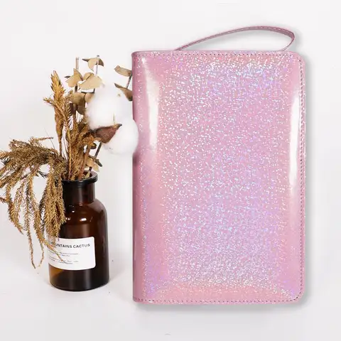 New A6 Budget Binder with Zipper, 6 Ring Refillable Planner Binder Cover for Cash Budget System, PU Leather Personal Organizer