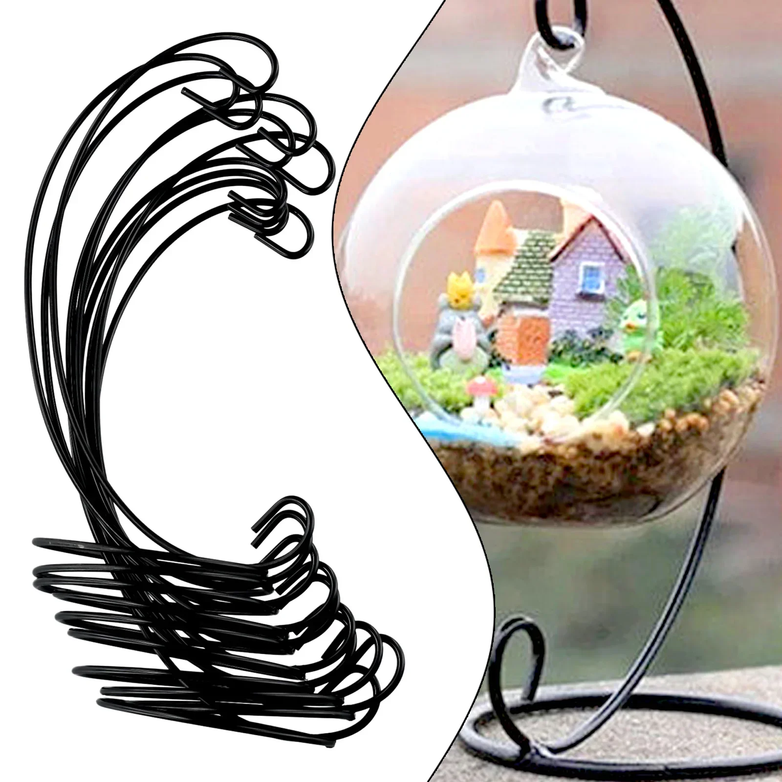 Christmas Hanging Bauble Holder Stand Tree Plant Light Xmas Gift Metal Basket Holder Flower Stand Plant Hanger