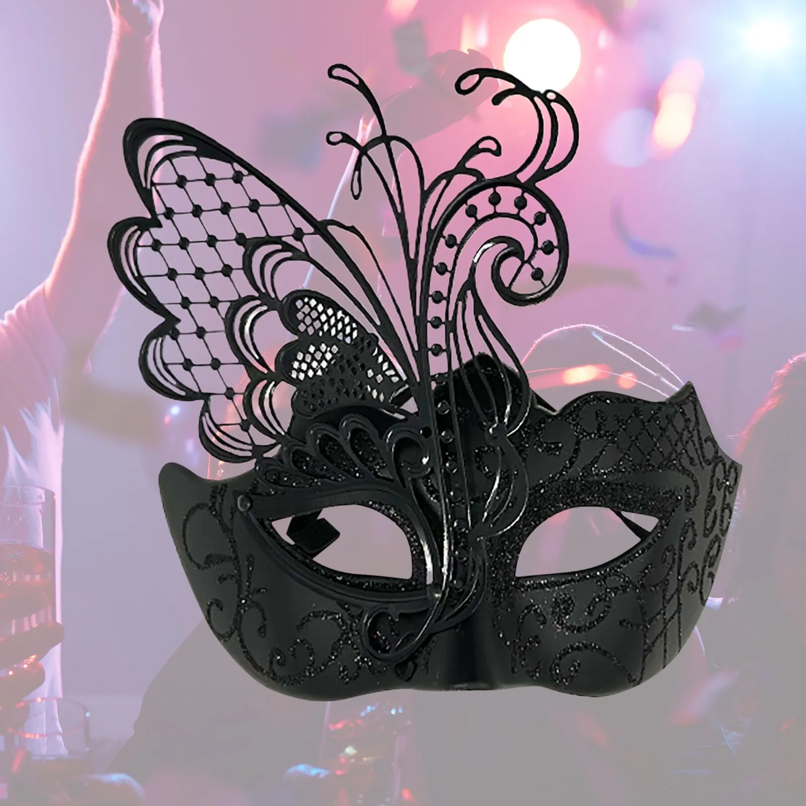 Light Plastics Couples Masquerade Ball Mask Venetian Metal Mask Mystery Fashion Carnival Mask Halloween Party Costume Ball Mask