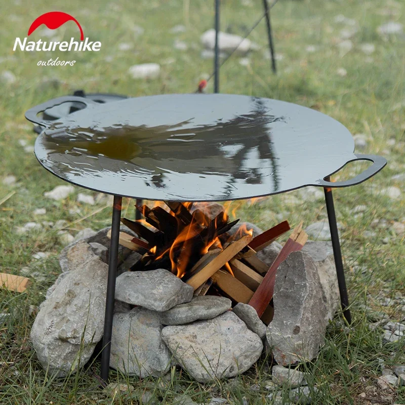 Naturehike-Darksteel Flat Large Baking Tray, BBQ Large Baking Pan, Outdoor Tableware, Picnic Camping Barbecue Supplies