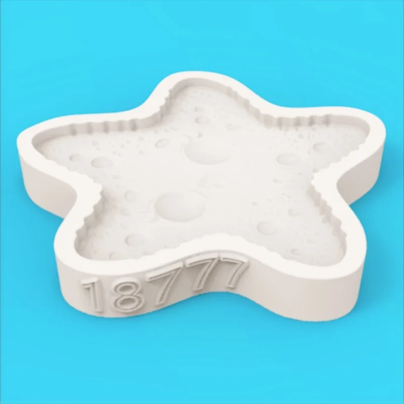 Cute Starfish Baking Mold, Chocolate Fondant Embossing Tool, Ocean-Themed Dessert Chocolate Decoration DIY Silicone Mold view 6
