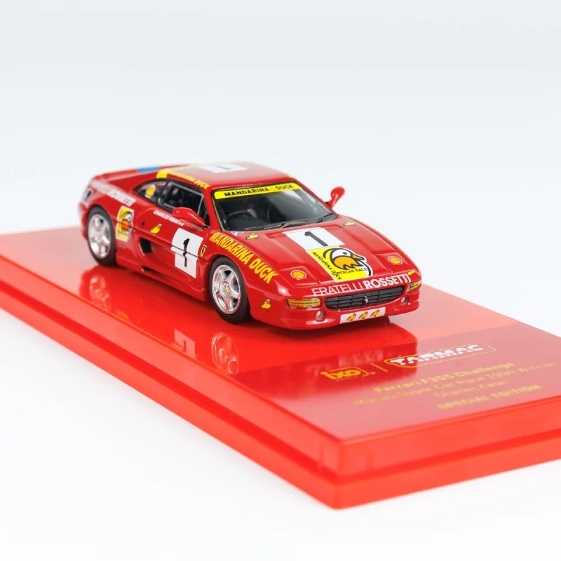 

Tarmac Works 1:64 F355 Challenge Macau Super Car Race 1994 Winner Race#1 Charles Kwan Special Edition Diecast Model Car
