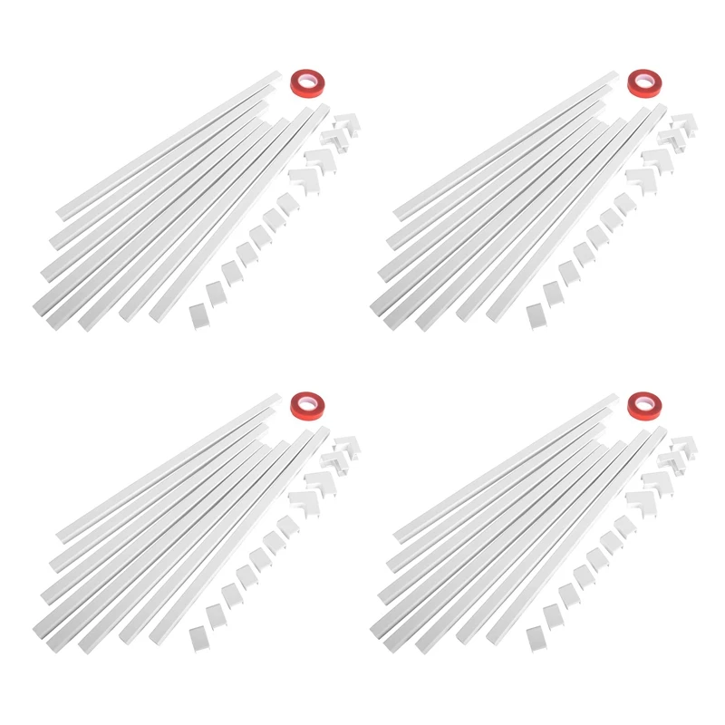 

HFES 4 Set One-Cord Channel Cable Concealer - CMC-03 Cord Cover Wall Cable Management System - 125 Inch