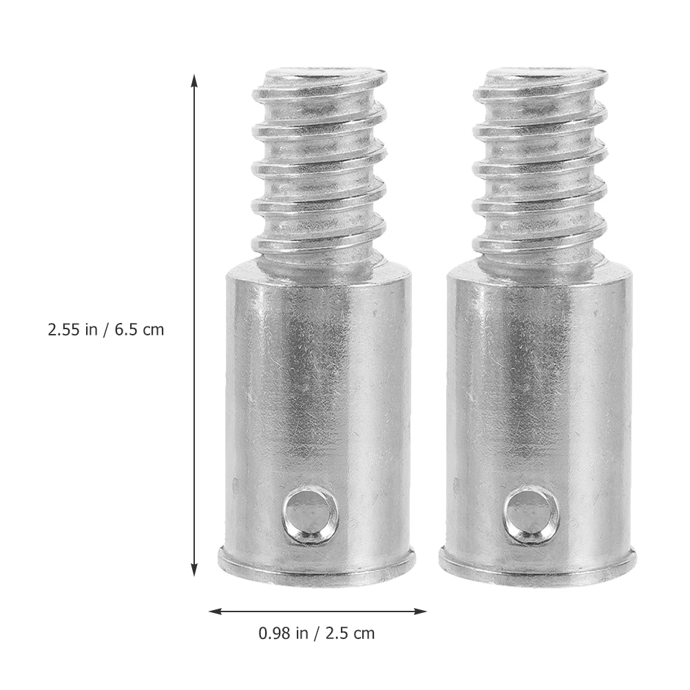 2 pçs vassoura extensão pólo adaptador dicas de metal rosqueado lidar com dicas final adaptador kit reparo conector alça rosca americana