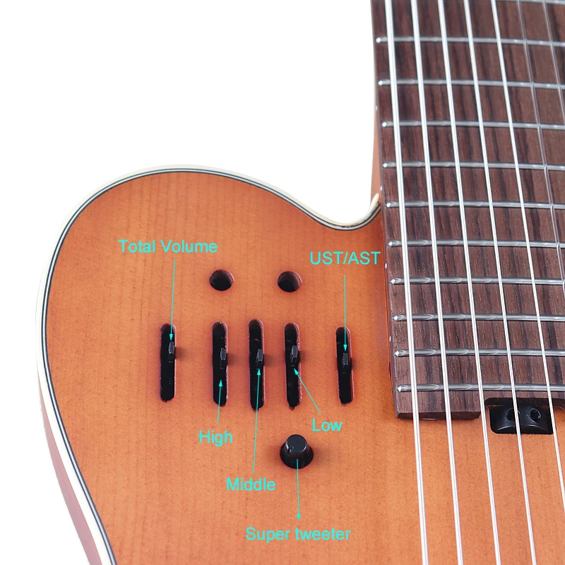 Vintage 7/8 String Silent Electric Classical Guitar