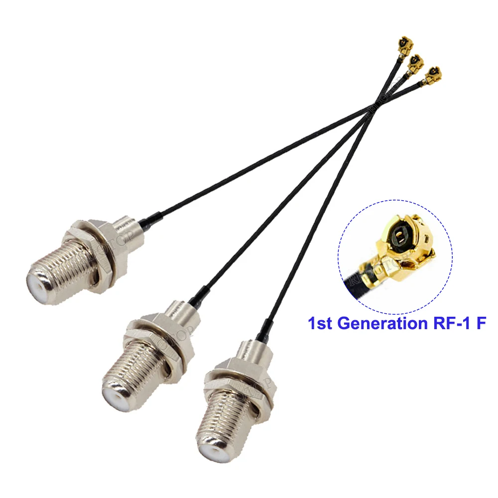 10PCS/Lot RF1.13 U.fl IPX-1 Female to F Female Connector F to IPX RF1.13 Cable RF Coaxial Pigtail Antenna Extension Jumper