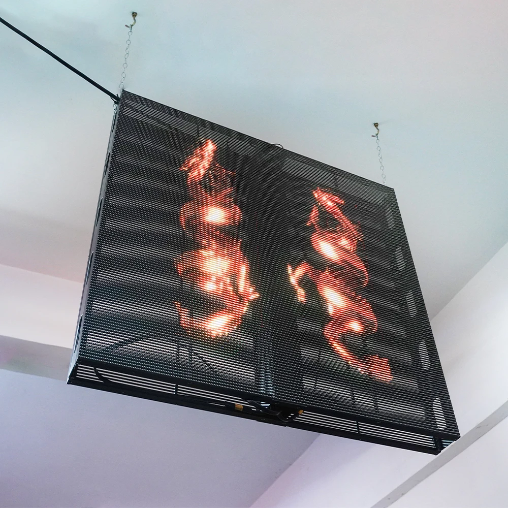 Led  Customizable Indoor and Outdoor Glass  Transparent Display ScreensThin Film Display ScreensTransparent Panel  Strip Displa